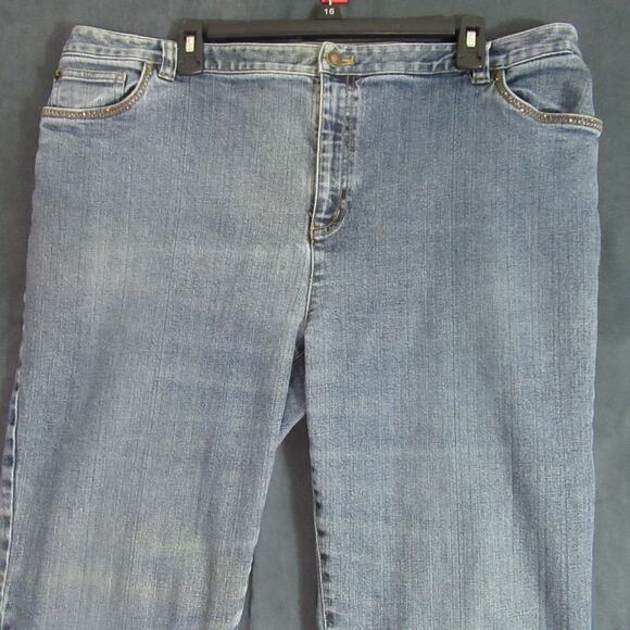 Vintage Casual Corner ANNEX Jeans Womens 20W Blue Denim Straight Stretch Momcore - Picture 2 of 8